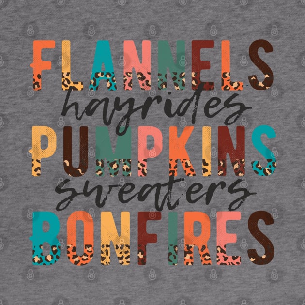 Flannels Hayrides Pumpkins Sweaters Bonfires by Erin Decker Creative